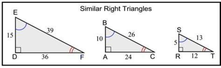 Are all right angled triangles similar?