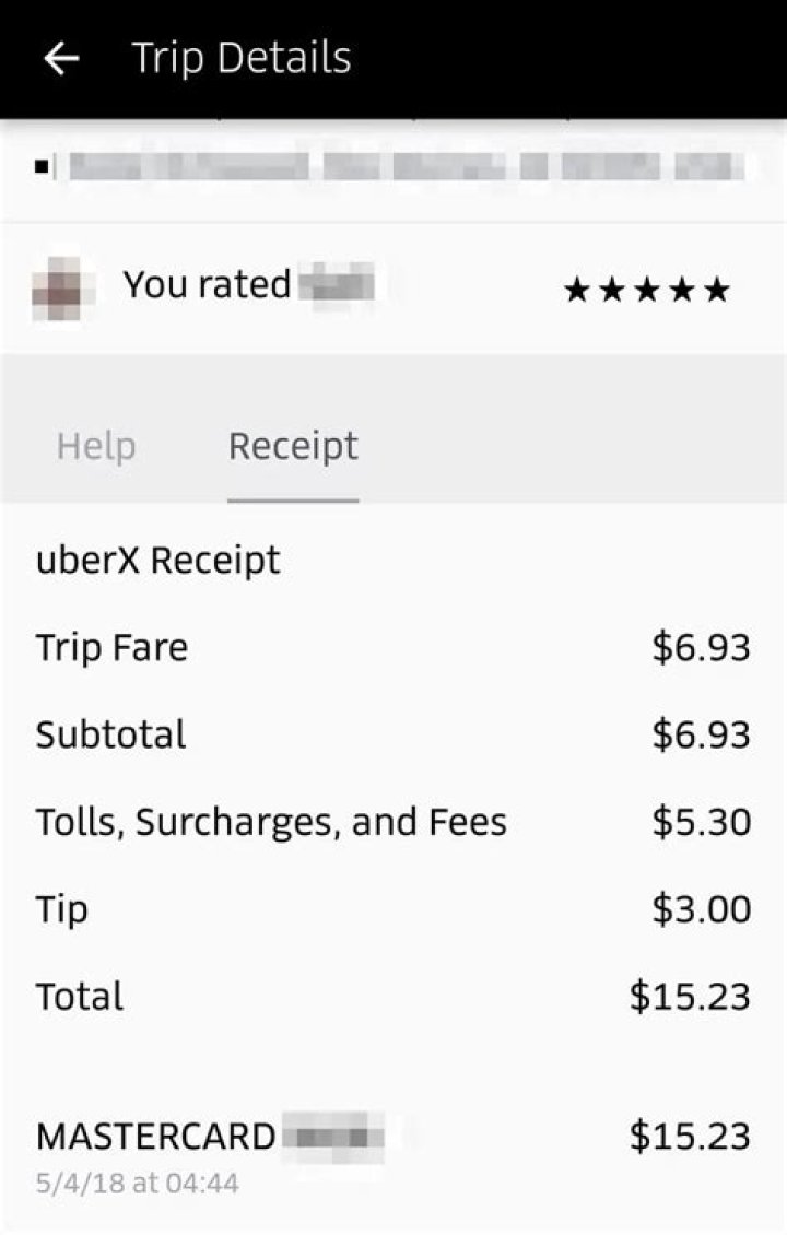 How do I get my receipt from uber eats?