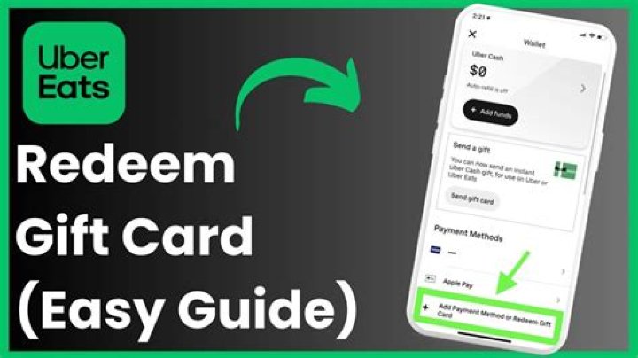 How do I redeem my uber eats gift card?