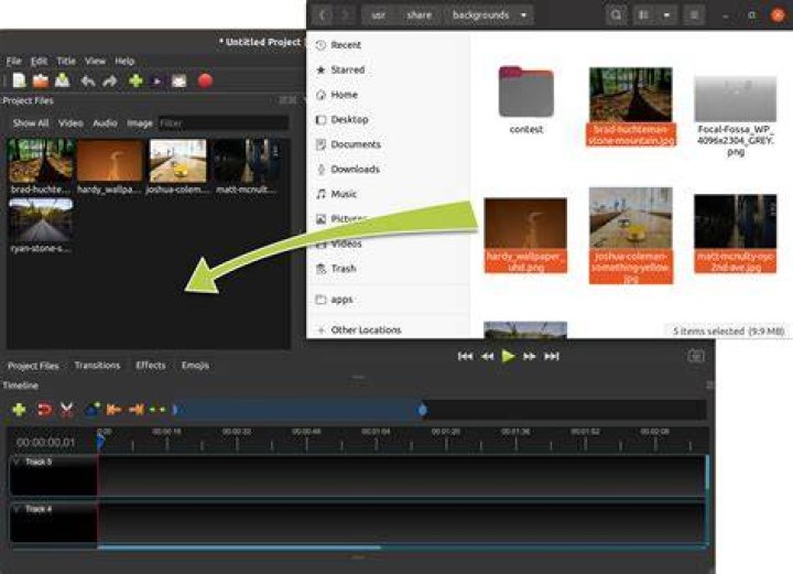 How do you trim a video on OpenShot?