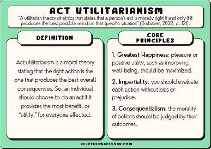 In a utilitarian framework?