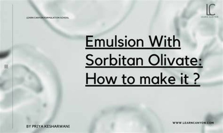 Is sorbitan olivate comedogenic?