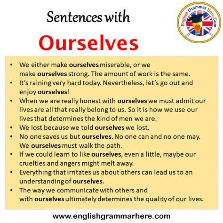 On ourselves in a sentence?