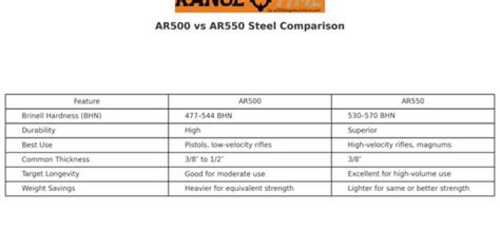 What is the difference between AR500 and AR550?